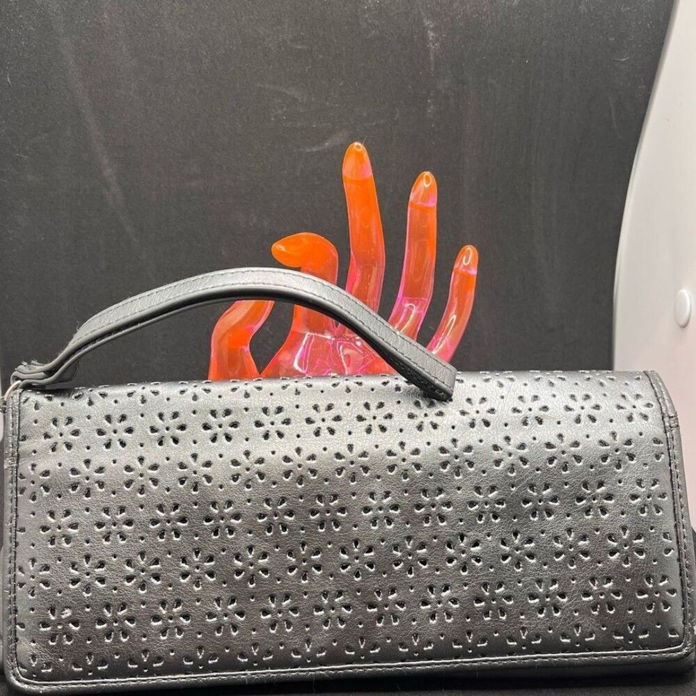 Wristlet Clutch Wallet silver gray